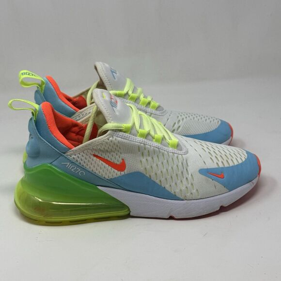 Nike Air Max 270 GS Shoes Sneakers Womens 8.5 Blue Barely Volt CJ9940-400 - Picture 3 of 16